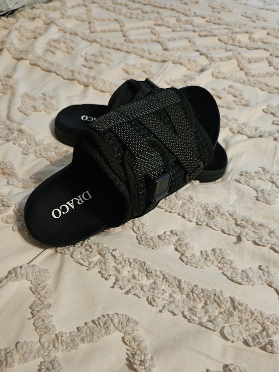 Draco Men\'s Black PremiumKnit Reflective Slides main image 8
